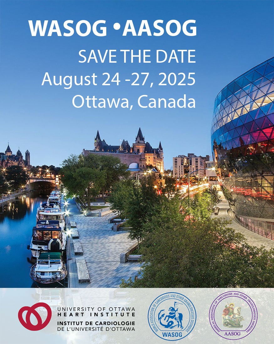 A decorative image of the exterior of the Ottawa convention center that links to the home page of the sarcoidosis conference. 